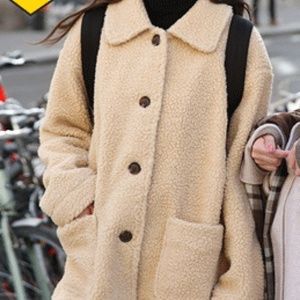 Extended Sleeve Sherpa/Teddy/Fluffy Jacket